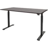 Schaffenburg Zit-sta bureau Dextro Basic Logan eiken, zwart 1800 x 800 mm
