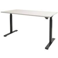 Schaffenburg Zit- sta bureau Dextro Basic Krijtwit, zwart 1800 x 900 mm