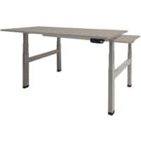 Schaffenburg Dextro Plus Duo Zit-sta-bureau Rechthoekig H-Frame 1.200 (B) x 800 (D) x 645 (H) mm Melamine