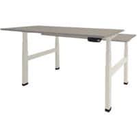 Schaffenburg Dextro Plus Duo Zit-sta-bureau Rechthoekig H-Frame 1.200 (B) x 800 (D) x 645 (H) mm Melamine