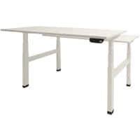 Schaffenburg Dextro Plus Duo Zit-sta-bureau Rechthoekig H-Frame 1.200 (B) x 800 (D) x 645 (H) mm Melamine