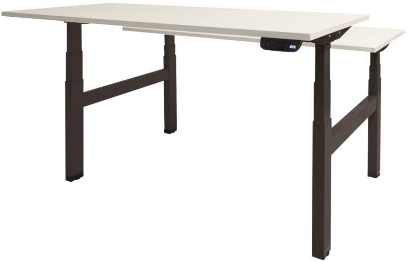 Schaffenburg Dextro Plus Duo Zit-sta-bureau Rechthoekig H-Frame 1.200 (B) x 800 (D) x 645 (H) mm Melamine