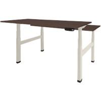 Schaffenburg Dextro Plus Duo Zit-sta-bureau Rechthoekig Eiken H-Frame 1.200 (B) x 800 (D) x 645 (H) mm Melamine