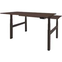 Schaffenburg Dextro Plus Duo Zit-sta-bureau Rechthoekig Eiken H-Frame 1.200 (B) x 800 (D) x 645 (H) mm Melamine