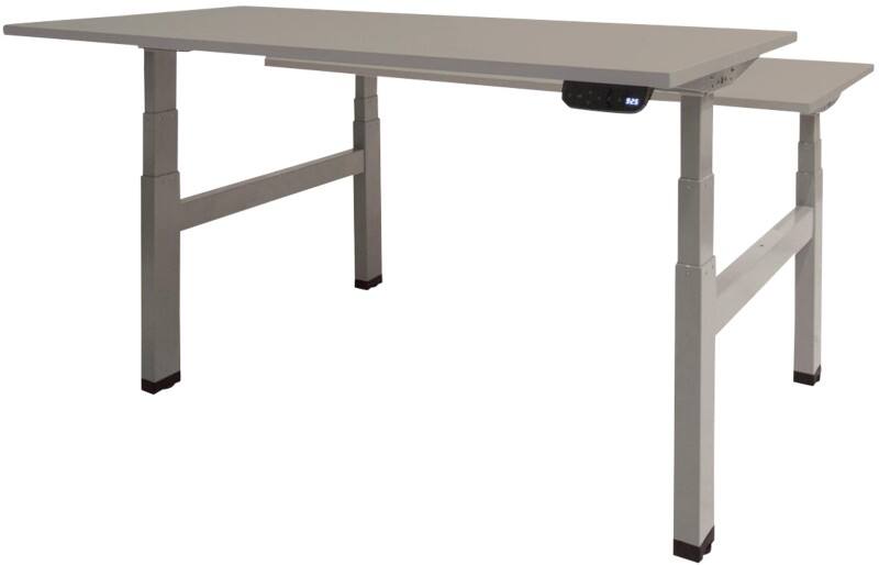 Schaffenburg Dextro Plus Duo Zit-sta-bureau Rechthoekig H-Frame 1.400 (B) x 800 (D) x 645 (H) mm Melamine