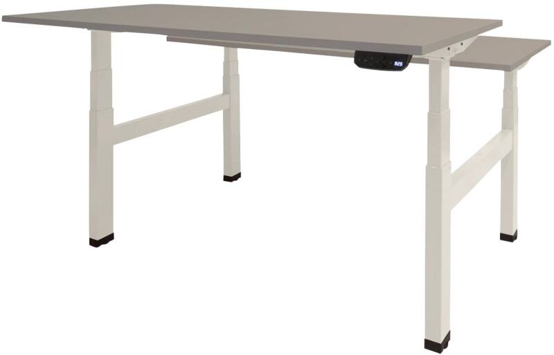 Schaffenburg Dextro Plus Duo Zit-sta-bureau Rechthoekig H-Frame 1.400 (B) x 800 (D) x 645 (H) mm Melamine