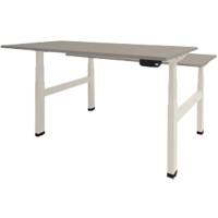 Schaffenburg Dextro Plus Duo Zit-sta-bureau Rechthoekig H-Frame 1.400 (B) x 800 (D) x 645 (H) mm Melamine