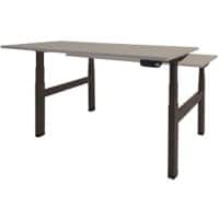 Schaffenburg Dextro Plus Duo Zit-sta-bureau Rechthoekig H-Frame 1.400 (B) x 800 (D) x 645 (H) mm Melamine