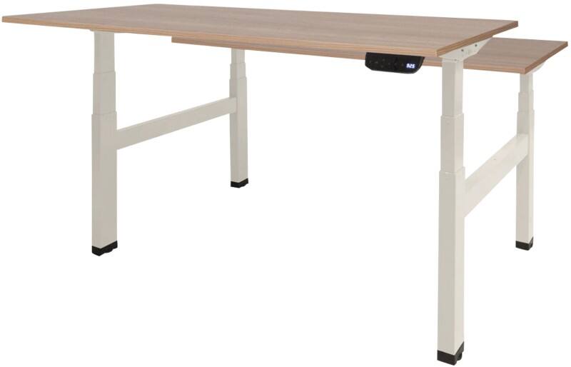 Schaffenburg Dextro Plus Duo Zit-sta-bureau Rechthoekig Kersen H-Frame 1.400 (B) x 800 (D) x 645 (H) mm Melamine