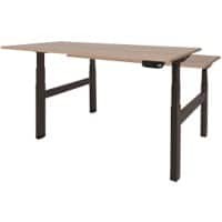 Schaffenburg Dextro Plus Duo Zit-sta-bureau Rechthoekig Kersen H-Frame 1.400 (B) x 800 (D) x 645 (H) mm Melamine