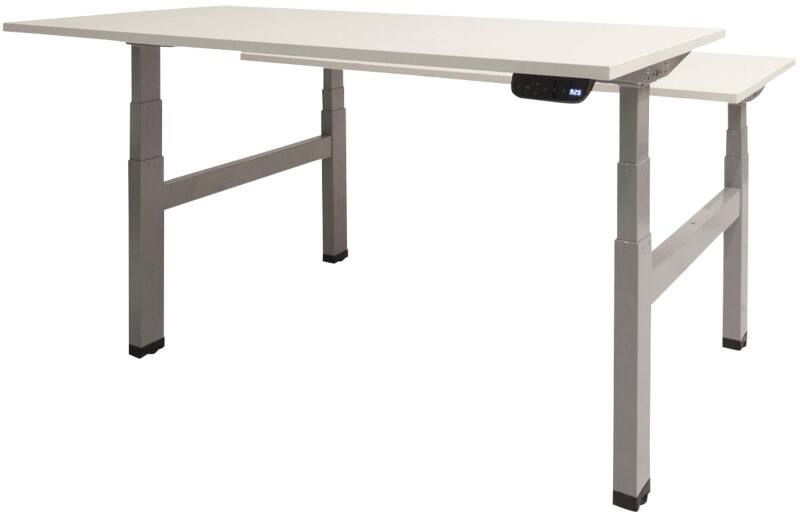 Schaffenburg Dextro Plus Duo Zit-sta-bureau Rechthoekig H-Frame 1.400 (B) x 800 (D) x 645 (H) mm Melamine