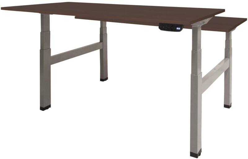 Schaffenburg Dextro Plus Duo Zit-sta-bureau Rechthoekig Eiken H-Frame 1.400 (B) x 800 (D) x 645 (H) mm Melamine