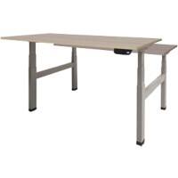 Schaffenburg Dextro Plus Duo Zit-sta-bureau Rechthoekig Eiken H-Frame 1.400 (B) x 800 (D) x 645 (H) mm Melamine