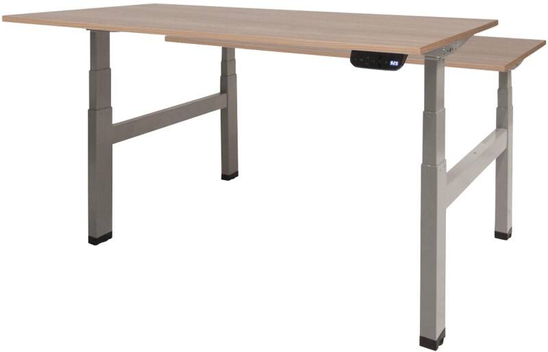 Schaffenburg Dextro Plus Duo Zit-sta-bureau Rechthoekig Kersen H-Frame 1.600 (B) x 800 (D) x 645 (H) mm Melamine