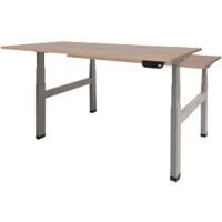 Schaffenburg Dextro Plus Duo Zit-sta-bureau Rechthoekig Kersen H-Frame 1.600 (B) x 800 (D) x 645 (H) mm Melamine