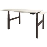 Schaffenburg Dextro Plus Duo Zit-sta-bureau Rechthoekig H-Frame 1.600 (B) x 800 (D) x 645 (H) mm Melamine