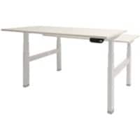 Schaffenburg Dextro Plus Duo Zit-sta-bureau Rechthoekig Eiken H-Frame 1.600 (B) x 800 (D) x 645 (H) mm Melamine