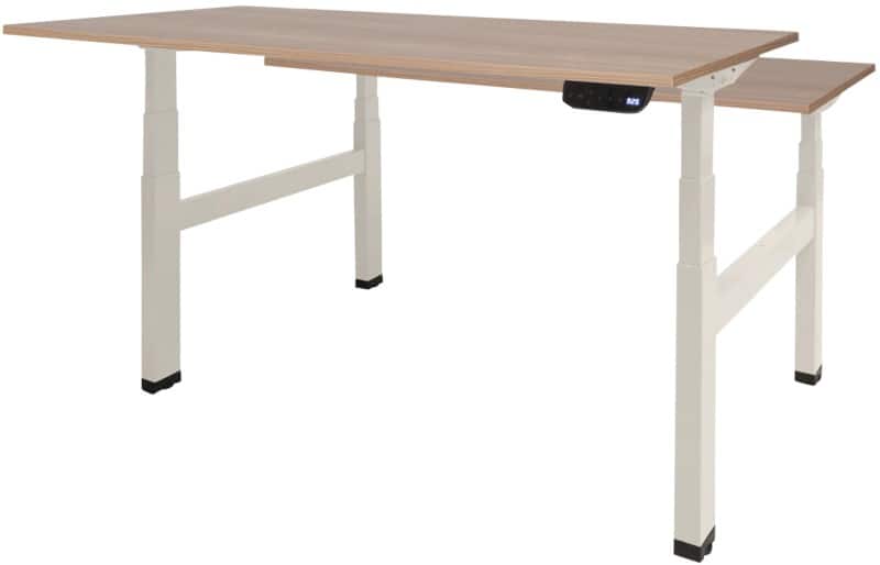 Schaffenburg Dextro Plus Duo Zit-sta-bureau Rechthoekig Kersen H-Frame 1.800 (B) x 800 (D) x 645 (H) mm Melamine