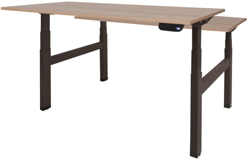 Schaffenburg Dextro Plus Duo Zit-sta-bureau Rechthoekig Kersen H-Frame 1.800 (B) x 800 (D) x 645 (H) mm Melamine