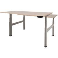 Schaffenburg Dextro Plus Duo Zit-sta-bureau Rechthoekig Eiken H-Frame 1.800 (B) x 800 (D) x 645 (H) mm Melamine