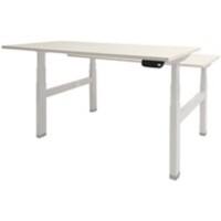 Schaffenburg Dextro Plus Duo Zit-sta-bureau Rechthoekig Eiken H-Frame 1.800 (B) x 800 (D) x 645 (H) mm Melamine