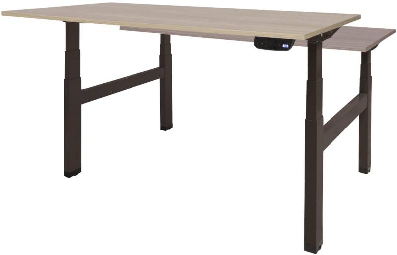 Schaffenburg Dextro Plus Duo Zit-sta-bureau Rechthoekig Eiken H-Frame 1.800 (B) x 800 (D) x 645 (H) mm Melamine