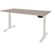 Schaffenburg Zit-sta-bureau Dextro Plus Havanna kersen, wit 1200 x 900 mm