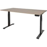 Schaffenburg Zit-sta-bureau Dextro Plus Havanna kersen, zwart 1200 x 800 mm