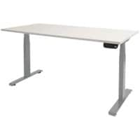 Schaffenburg Zit-sta-bureau Dextro Plus Krijtwit, aluminium 1200 x 800 mm