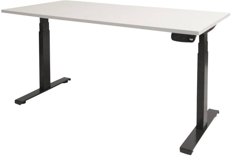 Schaffenburg Dextro Plus Zit-sta-bureau Rechthoekig T-Voet 1.200 (B) x 800 (D) x 645 (H) mm Melamine