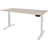 Schaffenburg Dextro Plus Zit-sta-bureau Rechthoekig Eiken T-Voet 1.200 (B) x 800 (D) x 645 (H) mm Melamine