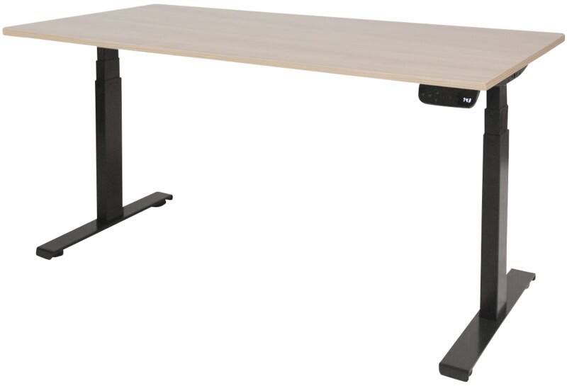 Schaffenburg Dextro Plus Zit-sta-bureau Rechthoekig Eiken T-Voet 1.200 (B) x 800 (D) x 645 (H) mm Melamine