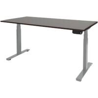 Schaffenburg Zit-sta-bureau Dextro Plus Logan eiken, aluminium 1200 x 800 mm