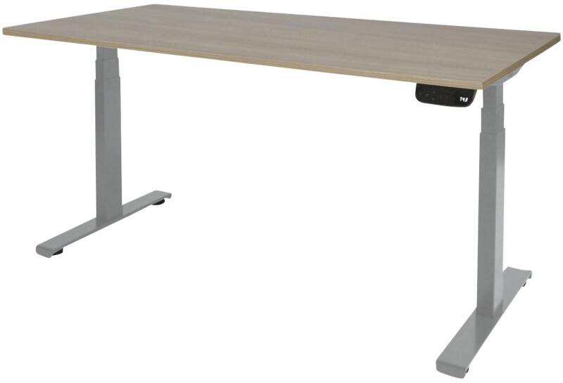 Schaffenburg Dextro Plus Zit-sta-bureau Rechthoekig Eiken T-Voet 1.200 (B) x 800 (D) x 645 (H) mm Melamine