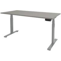Schaffenburg Zit-sta bureau Dextro Plus Grijs, aluminium 1400 x 800 mm