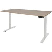 Schaffenburg Zit-sta-bureau Dextro Plus Havanna kersen, wit 1400 x 800 mm