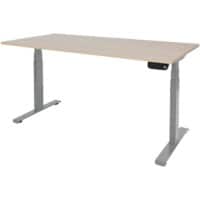 Schaffenburg Dextro Plus Zit-sta-bureau Rechthoekig Eiken T-Voet 1.600 (B) x 800 (D) x 645 (H) mm Melamine