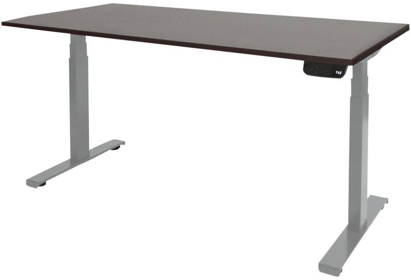 Schaffenburg Dextro Plus Zit-sta-bureau Rechthoekig Eiken T-Voet 1.600 (B) x 800 (D) x 645 (H) mm Melamine