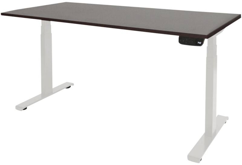 Schaffenburg Dextro Plus Zit-sta-bureau Rechthoekig Eiken T-Voet 1.600 (B) x 800 (D) x 645 (H) mm Melamine