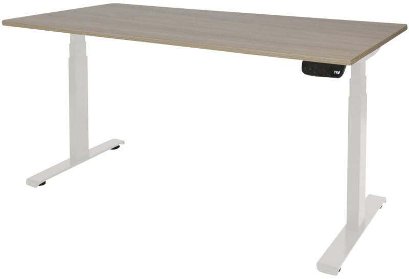 Schaffenburg Dextro Plus Zit-sta-bureau Rechthoekig Eiken T-Voet 1.600 (B) x 800 (D) x 645 (H) mm Melamine