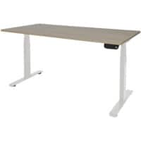 Schaffenburg Zit-sta-bureau Dextro Plus Robson eiken, wit 1600 x 800 mm