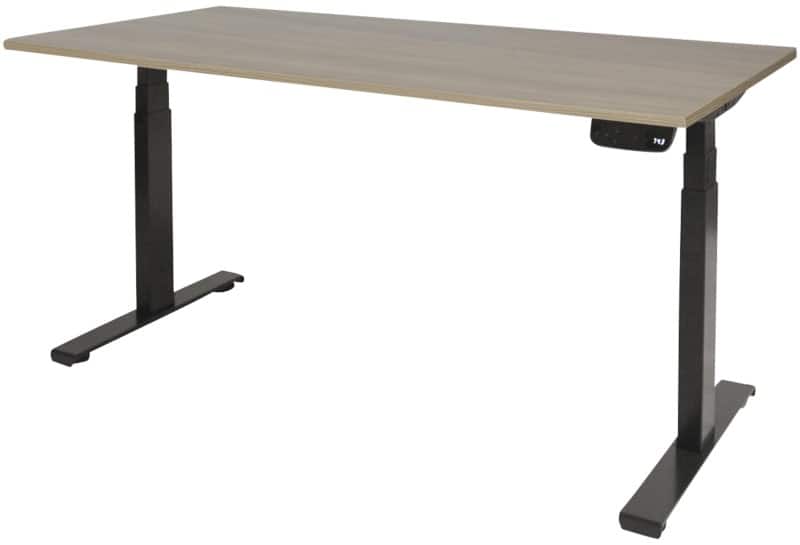 Schaffenburg Dextro Plus Zit-sta-bureau Rechthoekig Eiken T-Voet 1.600 (B) x 800 (D) x 645 (H) mm Melamine
