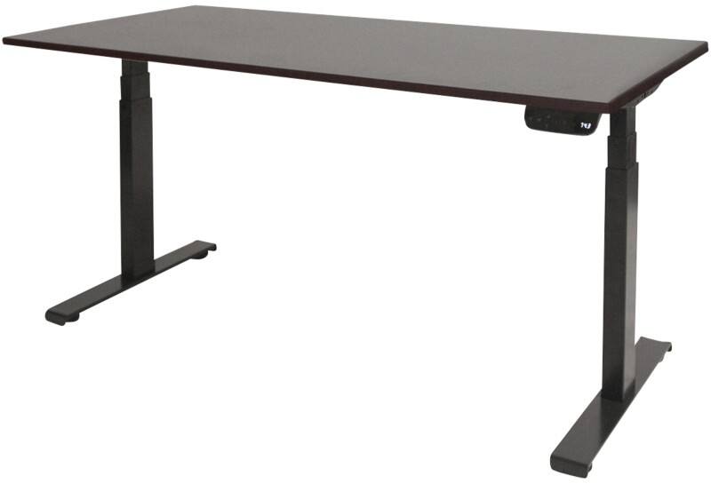 Schaffenburg Dextro Plus Zit-sta-bureau Rechthoekig Kersen T-Voet 1.800 (B) x 800 (D) x 645 (H) mm Melamine