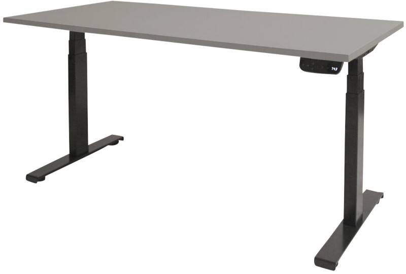 Schaffenburg Dextro Plus Zit-sta-bureau Rechthoekig T-Voet 1.800 (B) x 900 (D) x 645 (H) mm Melamine
