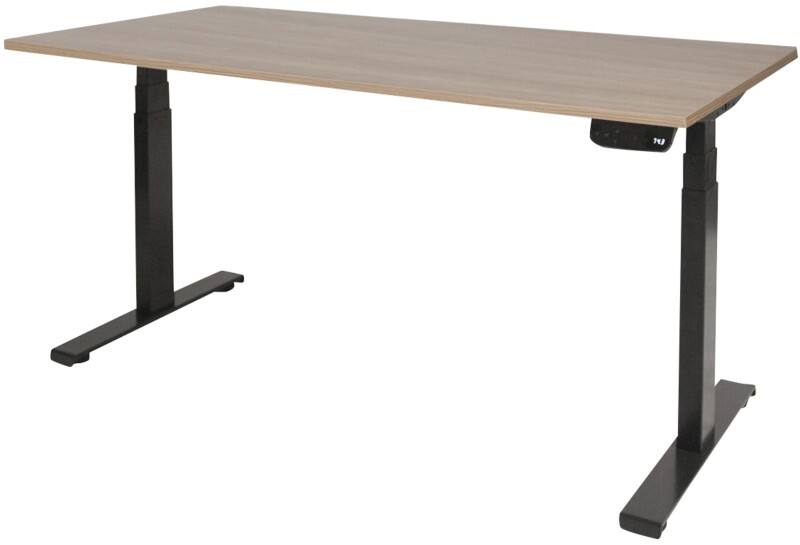 Schaffenburg Dextro Plus Zit-sta-bureau Rechthoekig Kersen T-Voet 1.800 (B) x 900 (D) x 645 (H) mm Melamine