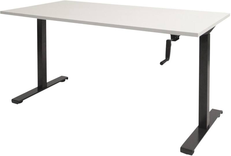 Schaffenburg Dextro Slinger Zit-sta-bureau Rechthoekig T-Voet 1.200 (B) x 800 (D) x 705 (H) mm Melamine