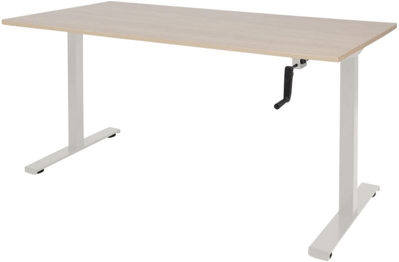 Schaffenburg Dextro Slinger Zit-sta-bureau Rechthoekig Eiken T-Voet 1.200 (B) x 800 (D) x 705 (H) mm Melamine