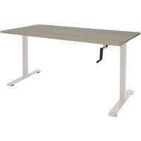 Schaffenburg Zit-sta bureau Dextro Slinger robson oak t-poot 120x80 25mm - wit