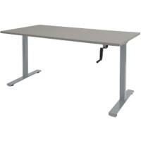 Schaffenburg Zit-sta-bureau Dextro Slinger grijs t-poot 140x80 25mm - alu