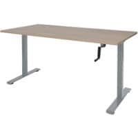 Schaffenburg Zit-sta bureau Dextro Slinger havana/cherry light t-poot 140x80 25mm - alu
